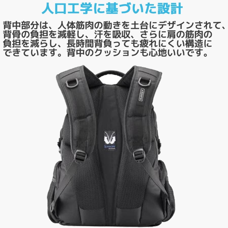 SUMDEX バックパック PON-368BK 30L レインカバー付き 大容量 多機能