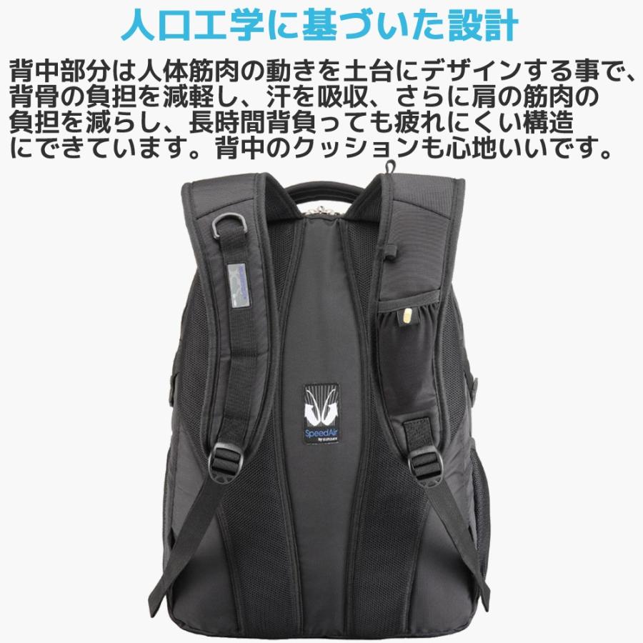 リュック・バックパック SUMDEX バックパック PON-374BK 40L レインカバー付き 大容量 多