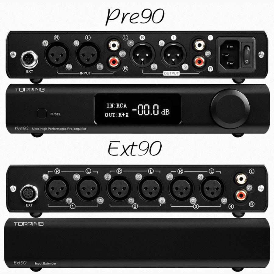 Topping Pre90 プリアンプ & Ext90 入力拡張器 インプットエクステンダー ハイレゾ オーディオ NFCA 低ノイズ XLR RCA 入力 出力 トッピング |  | 19