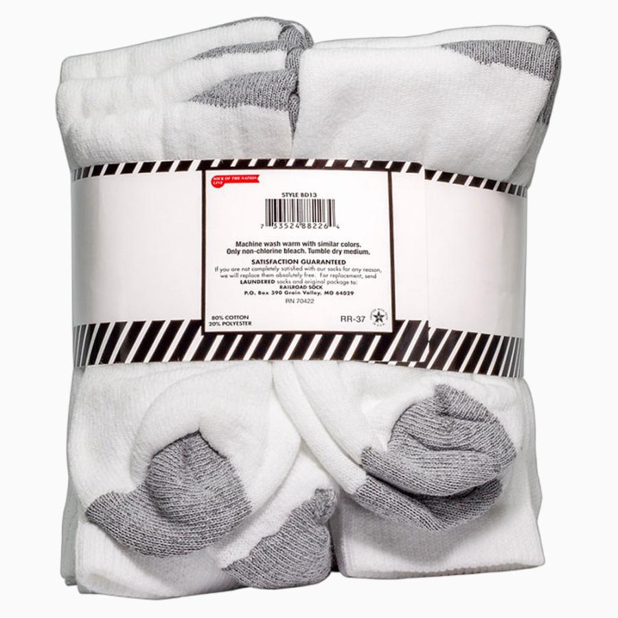 RAILROAD SOCK メンズ ベイカーズ・ダズン クルーソックス 24cm〜30cm 13足セット 靴下 ホワイト メンズ レディース クルー丈 くつ下 靴下 フリーサイズ |  | 11