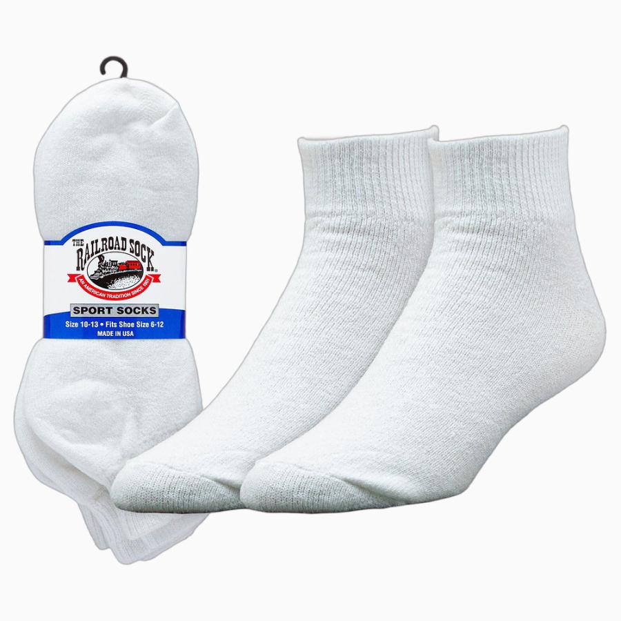 RAILROAD SOCK クォーターソックス 24cm〜30cm 3足セット メンズ レディース フリーサイズ 靴下くつ下 くつした クォーター くるぶし ホワイト ブラック 白 黒 |  | 08