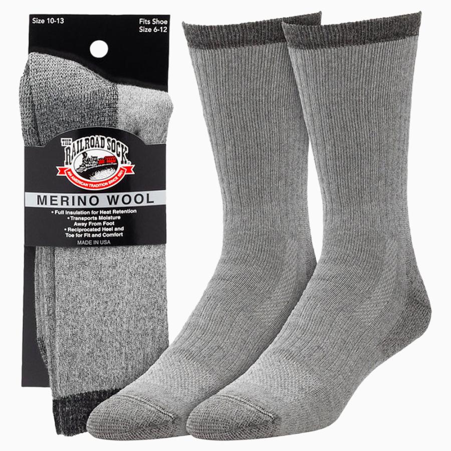 RAILROAD SOCK メリノウール クルーソックス 24cm〜30cm 靴下 メンズ レディース 男 女 くつ下 靴下 クルー ソックス フリーサイズ レイルロードソック 黒 |  | 11
