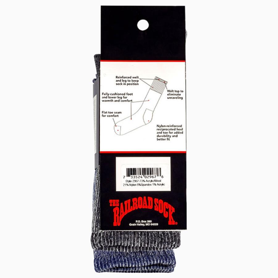 RAILROAD SOCK アークティック ウール クルーソックス 2足セット アソートパック 黒 青 緑 グレー  靴下 くつ下 メンズ レディース 男 女 クルー ソックス |  | 03