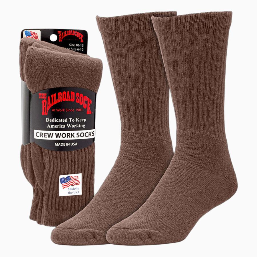 RAILROAD SOCK プレミアム ウェルトトップ クルーソックス 24cm〜30cm 3足セット 靴下 くつ下 くつした レイルロードソック アメリカ製 USA おしゃれ 厚手 |  | 17