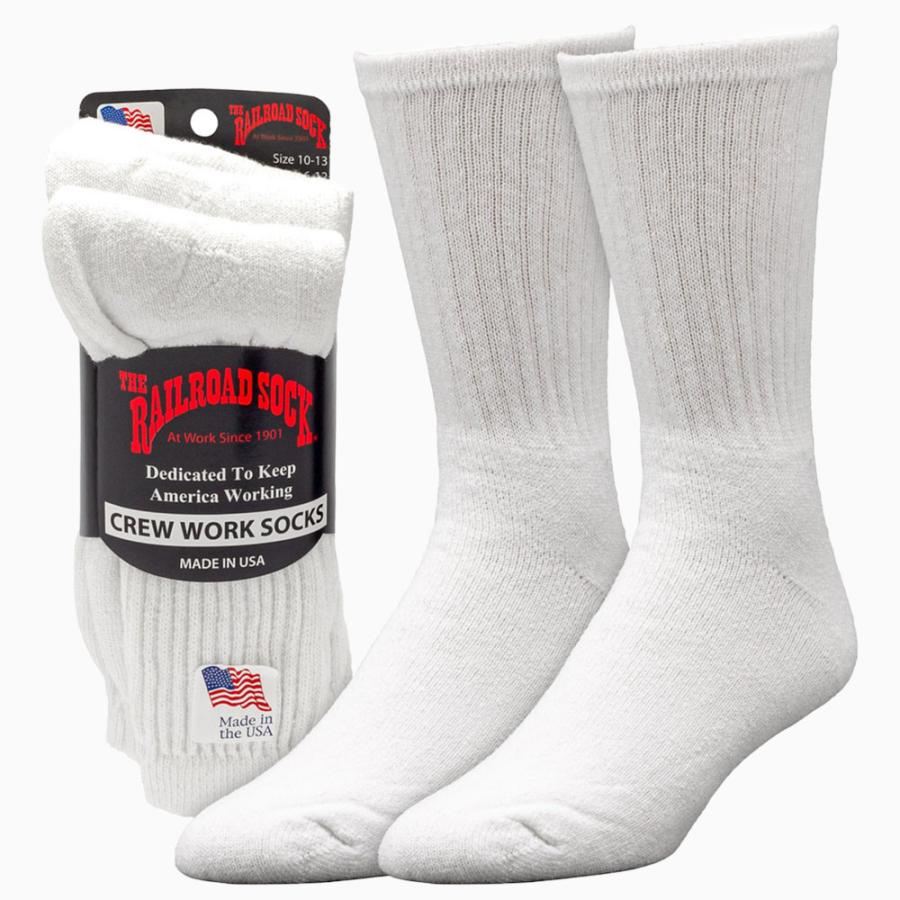 RAILROAD SOCK プレミアム ウェルトトップ クルーソックス 24cm〜30cm 3足セット 靴下 くつ下 くつした レイルロードソック アメリカ製 USA おしゃれ 厚手 |  | 09