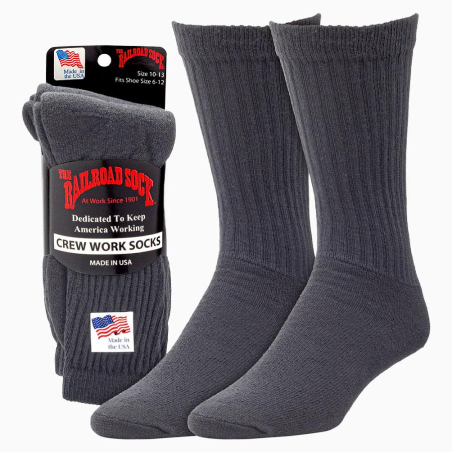 RAILROAD SOCK プレミアム ウェルトトップ クルーソックス 24cm〜30cm 3足セット 靴下 くつ下 くつした レイルロードソック アメリカ製 USA おしゃれ 厚手 |  | 11