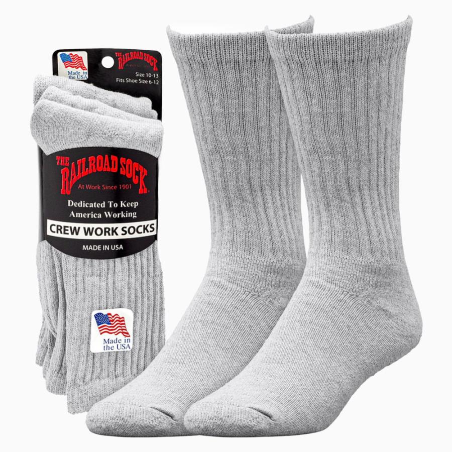 RAILROAD SOCK プレミアム ウェルトトップ クルーソックス 24cm〜30cm 3足セット 靴下 くつ下 くつした レイルロードソック アメリカ製 USA おしゃれ 厚手 |  | 13