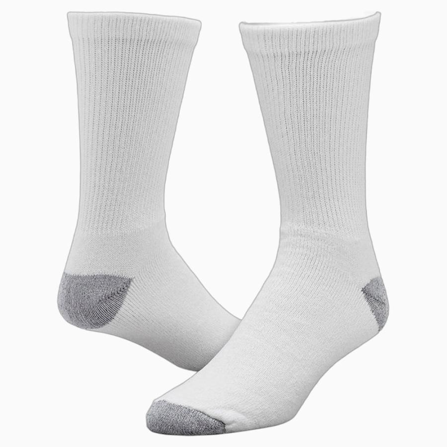 RAILROAD SOCK メンズ クルーソックス 24cm〜30cm 6足セット 靴下 ホワイト メンズ レディース クルー丈 くつ下 靴下 フリーサイズ レイルロードソック 白 |  | 01