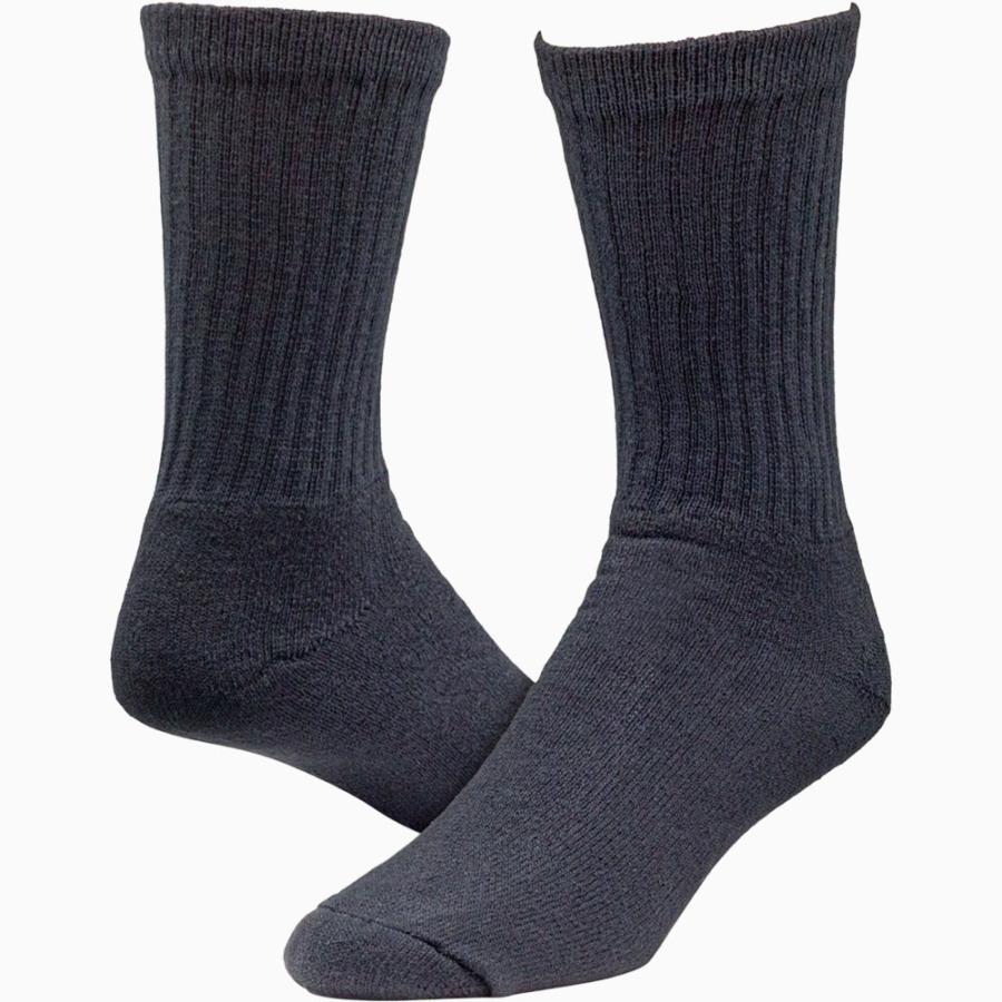 RAILROAD SOCK メンズ クルーソックス 24cm〜30cm 6足セット グレー ブラック 靴下くつ下 くつした レイルロードソック アメリカ製 おしゃれ 厚手 綿 コットン |  | 03