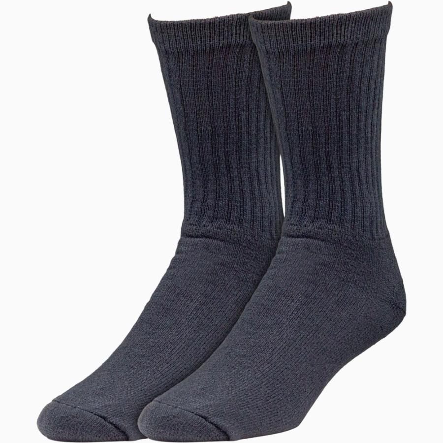 RAILROAD SOCK メンズ クルーソックス 24cm〜30cm 6足セット グレー ブラック 靴下くつ下 くつした レイルロードソック アメリカ製 おしゃれ 厚手 綿 コットン |  | 04