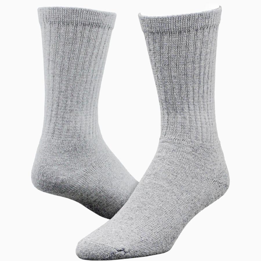 RAILROAD SOCK メンズ クルーソックス 24cm〜30cm 6足セット グレー ブラック 靴下くつ下 くつした レイルロードソック アメリカ製 おしゃれ 厚手 綿 コットン |  | 06