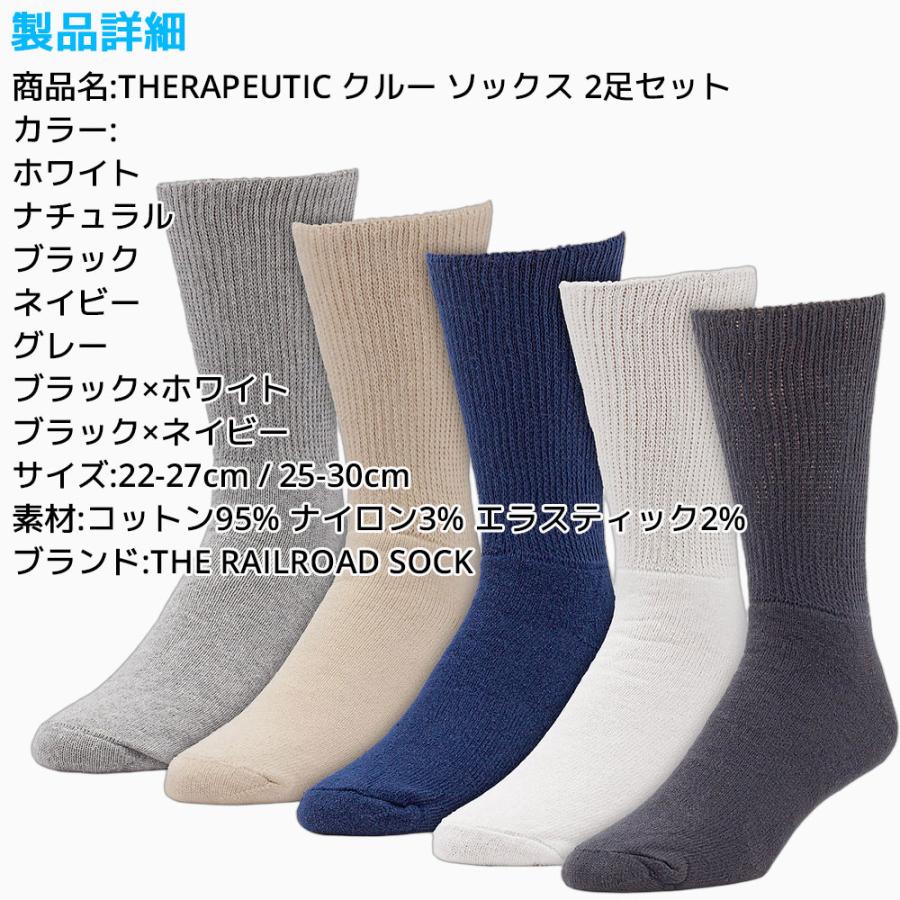 RAILROAD SOCK THERAPEUTIC クルー ソックス 2足セット メンズ
