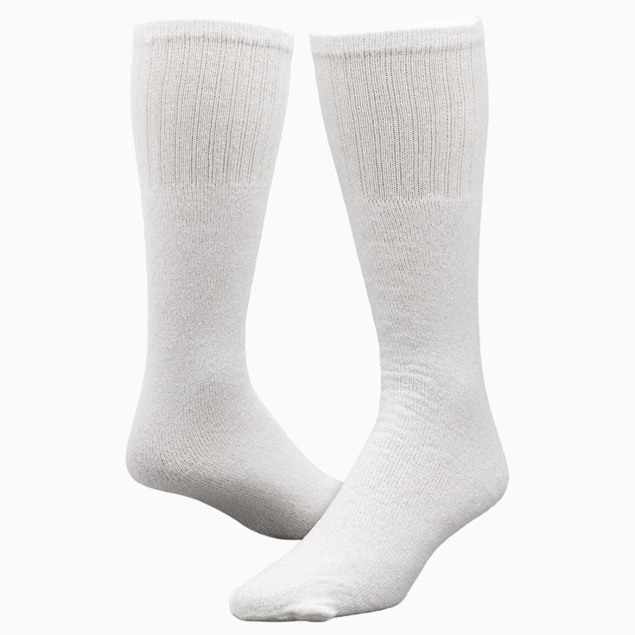 RAILROAD SOCK メンズ チューブソックス 24cm〜30cm ホワイト 8足セット 8085 靴下くつした 白 ハイソックス ロング アメリカ製 USA おしゃれ  綿 コットン |  | 01