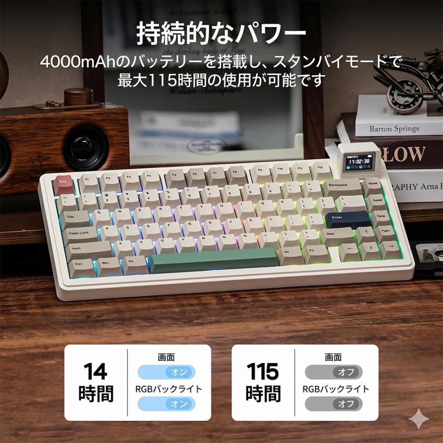 メーカー保証】Epomaker エポメーカー RT82 レトロホワイト メカニカル