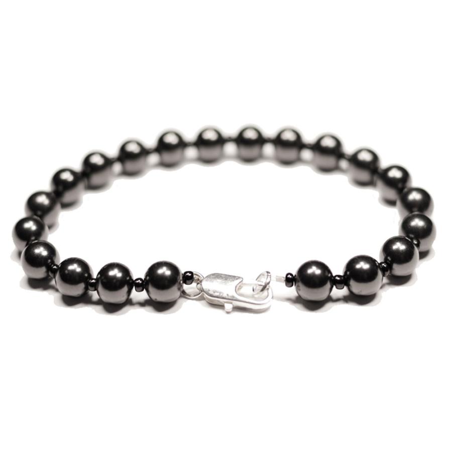 シュンガイト ブレスレット 6mmラウンドビーズ ロック付き S M L XL サイズ SB13 ロシア カレリア共和国産 シュンガ石 水 ブレスレット ネックレス さざれ石 |  | 08