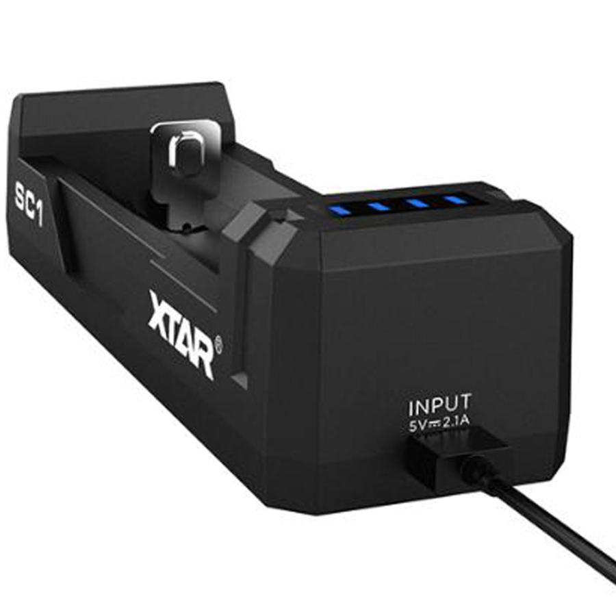 XTAR エクスター SC1 リチウムイオン Micro USB 充電器 ディスプレイ付き 電池 バッテリーチャージャー 高速 急速 充電池 マルチサイズ対応 Li-ion | XTAR | 12