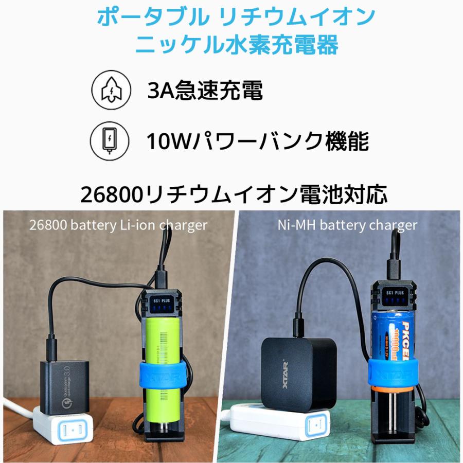 XTAR エクスター SC1 Plus 26800 リチウムイオン ニッケル水素