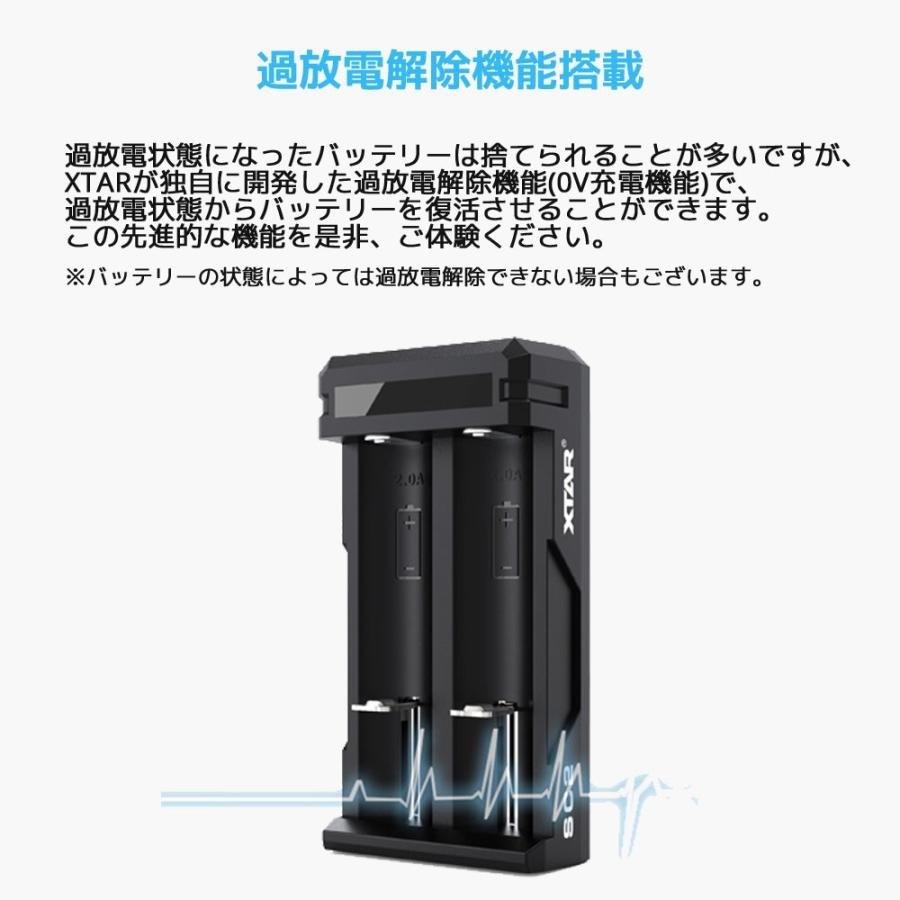 XTAR エクスター SC2 14500 18650 対応 リチウムイオン 充電器 2スロット バッテリーチャージャー 高速 急速 USB充電器 充電 | XTAR | 06