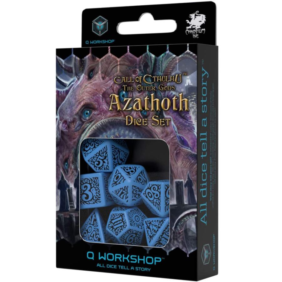 Q-WORKSHOP コールオブクトゥルフ オフィシャル ダイス アザトース ブルー＆ブラック 7個セットクトゥルフ神話 TRPG クトゥルフの呼び声 公式 サイコロ |  | 01