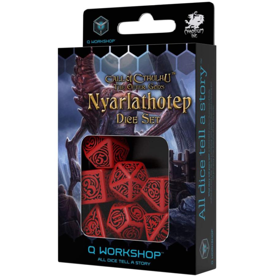 Q-WORKSHOP コールオブクトゥルフ オフィシャル ダイス レッド＆ブラック ニャルラトホテプ 7個セットクトゥルフ神話 TRPG クトゥルフの呼び声 公式 サイコロ |  | 02