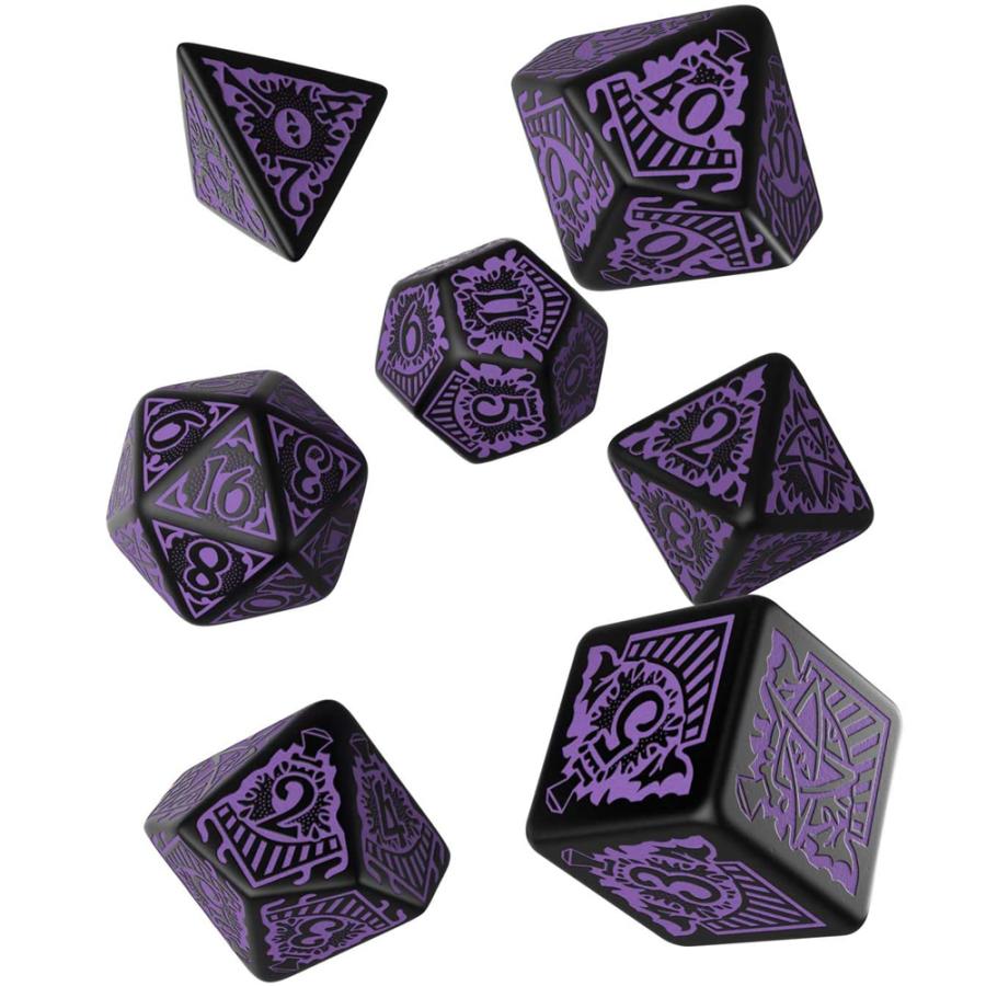 Q-WORKSHOP コールオブクトゥルフ オフィシャル ダイス オリエント エクスプレス ブラック & パープル 7個セット クトゥルフ神話 TRPG ケイオシアム社 |  | 01
