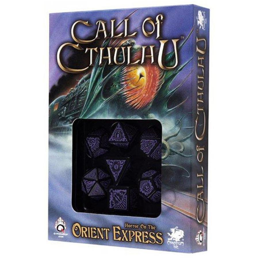 Q-WORKSHOP コールオブクトゥルフ オフィシャル ダイス オリエント エクスプレス ブラック & パープル 7個セット クトゥルフ神話 TRPG ケイオシアム社 |  | 02