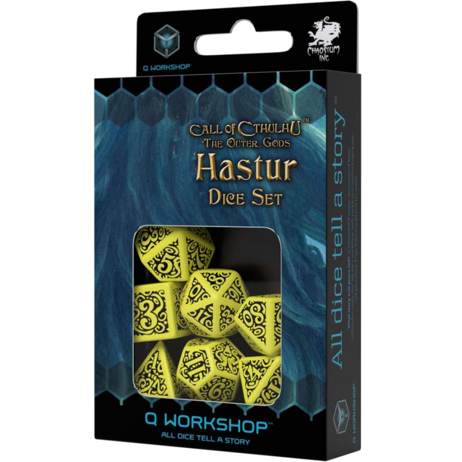 Q-WORKSHOP コールオブクトゥルフ オフィシャル ダイス ハスター イエロー&ブラック 7個セットクトゥルフ神話 TRPG クトゥルフの呼び声 公式 サイコロ |  | 02