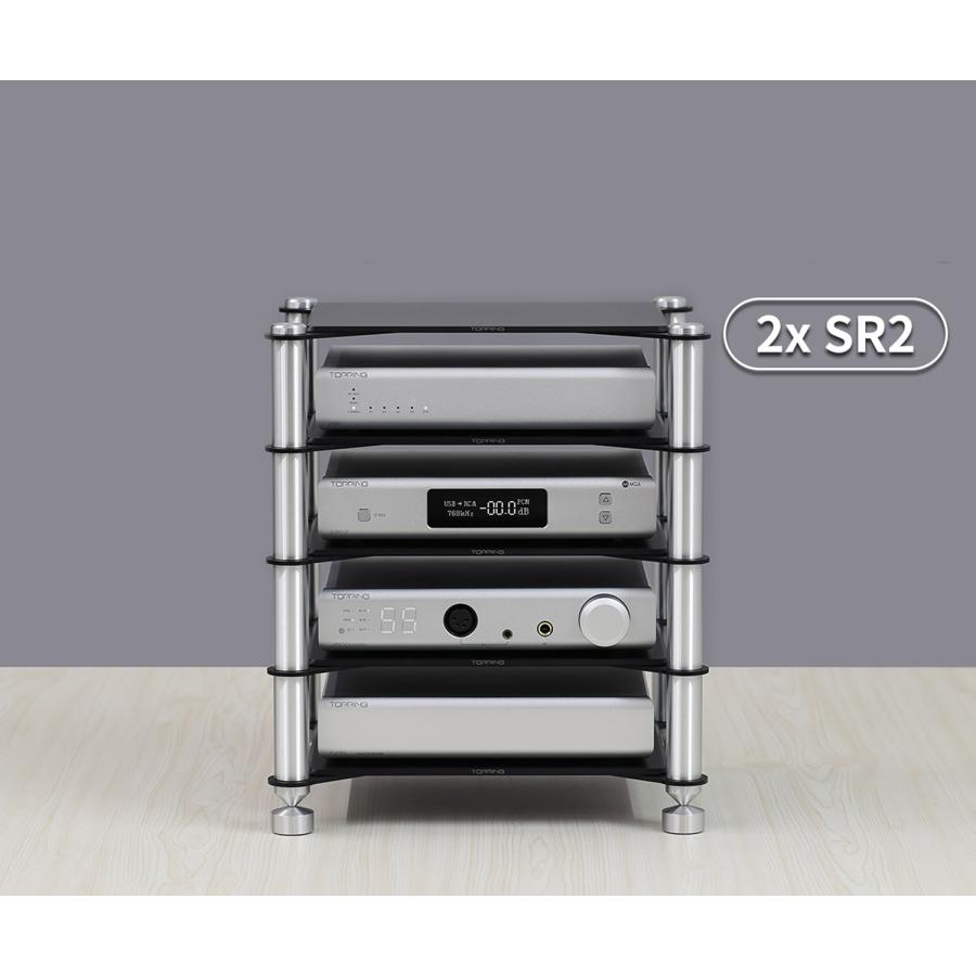 Topping SR2 アルミニウムラック トッピング オーディオラック ロータイプ 2段 3段 アンプ DAC ヘッドホンアンプ プリアンプ 収納 インシュレーター |  | 10