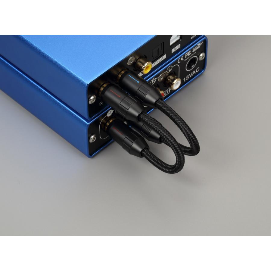 Topping RCA ケーブル 10cm 2本セット トッピング TCR2 TCR2-10 端子