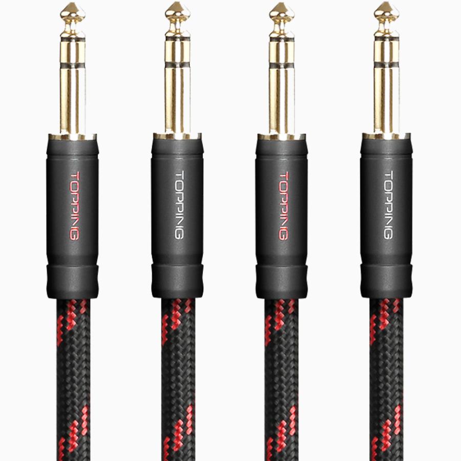 Topping TRS - TRS ケーブル 25cm 2本セット TCT1-25 トッピング バランスケーブル 6N単結晶銅 SGP-222 コンボ 端子 0.25m | TOPPING | 04