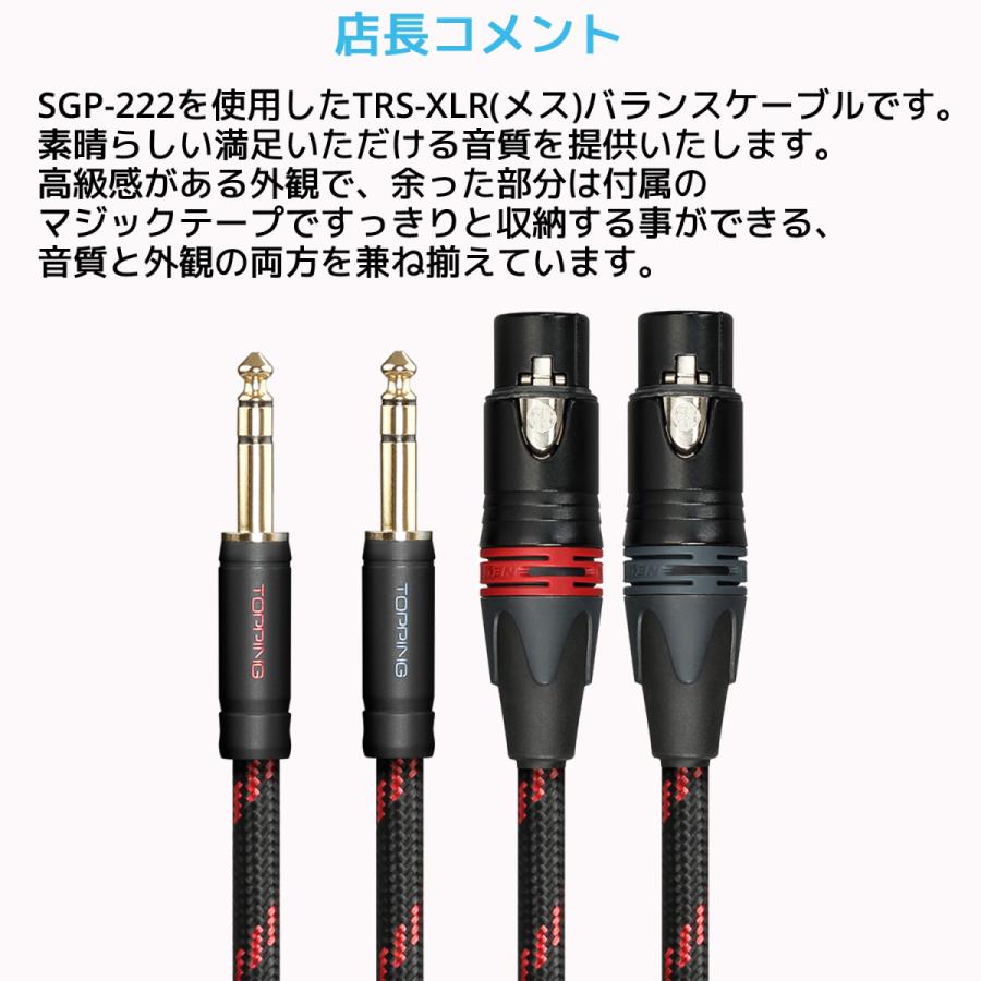 Topping TRS-XLRメス バランスケーブル 125cm 2本セット トッピング
