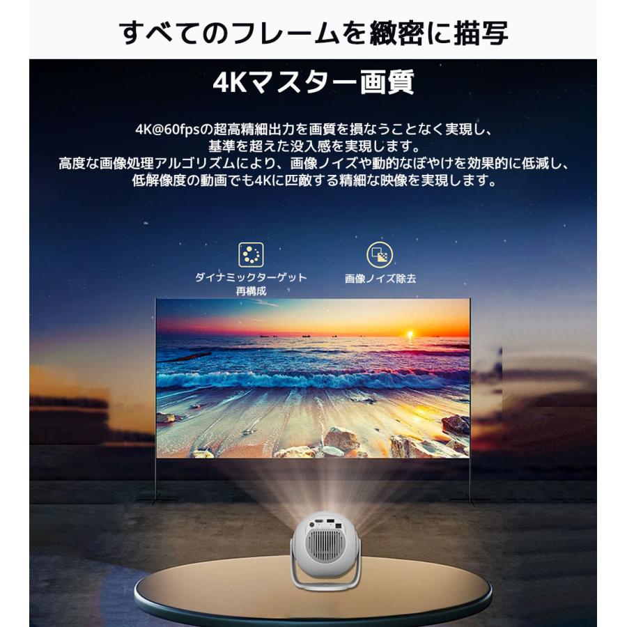 LDLrui ホームプロジェクター Projector 小型 家庭用 Android 8K対応 135インチ大画面 短距離投影 Bluetooth5.4 WiFi-6 コンパクトプロジェクター 5G |  | 05