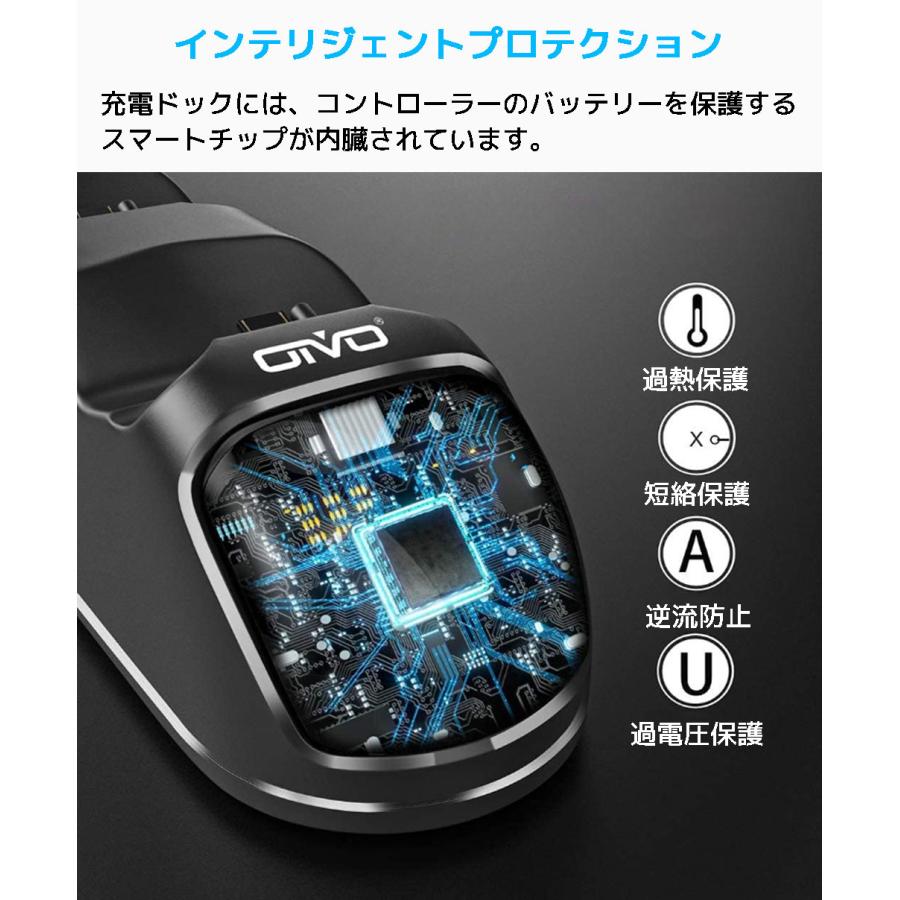 OIVO PS4 コントローラー用充電ドック 充電器 playstation4 2台同時充電可能 充電 急速充電 スタンド DS4 PS4 Pro PS4 Slim 充電器コンセント 充電アダプタ LED |  | 05