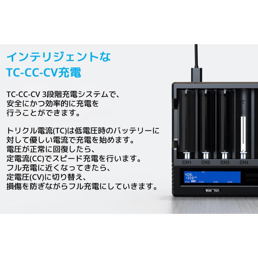XTAR エクスター VC8S 8スロット 充電器 リチウムイオン IMR INR ICR NI-MH リチウムマンガン リチウムコバルト ニッケル水素 Li-ion | XTAR | 09