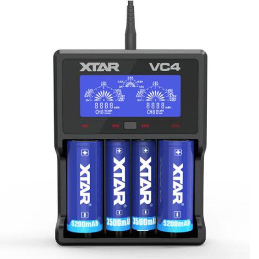 XTAR エクスター VC4 リチウムイオン 充電器 4スロット USB 過放電解除 安全回路 ディスプレイ 電池 バッテリーチャージャー 高速 急速 充電池 Li-ion |  | 09