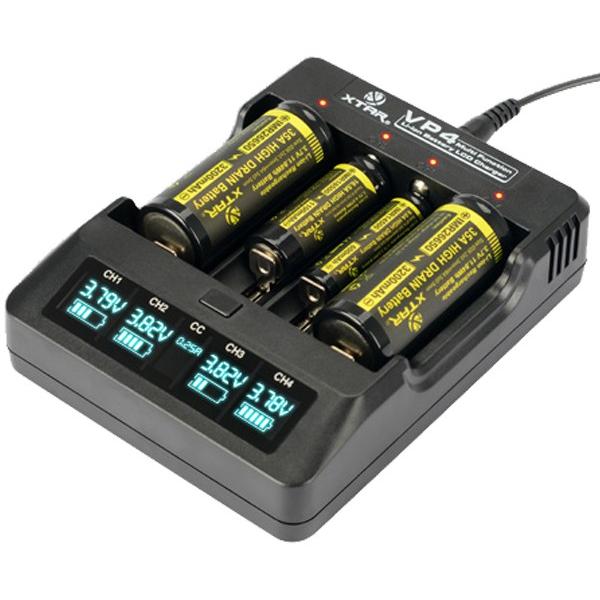 XTAR エクスター VP4 14500 18650 対応 リチウムイオン IMR 電池 USB充電器  バッテリーチャージャー 高速 急速 充電池 IMR マルチサイズ対応 Li-ion | 