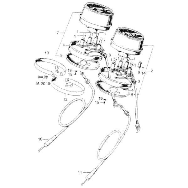 CB750FZまたはFAのスピードメーター CB750FZまたはFAのスピードメーター