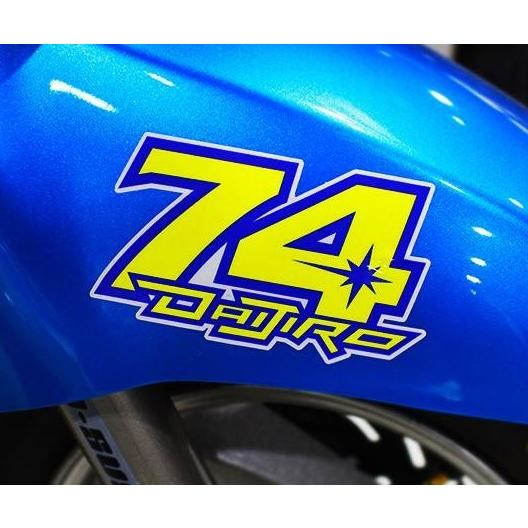 MotoGP 74 Daijiro ＋ 加藤大治郎 ステッカー デカール : オレンジ通販