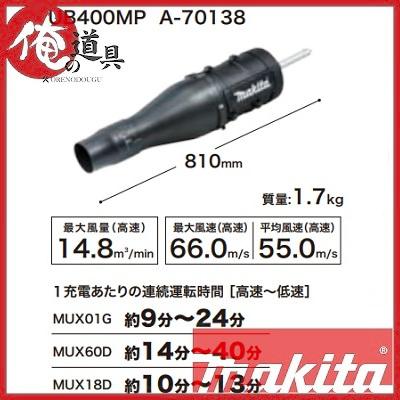 マキタ 充電式スプリット用アタッチメント ブロワ UB400MP A マキタ 充電式スプリット用アタッチメント ブロワ UB400MP A