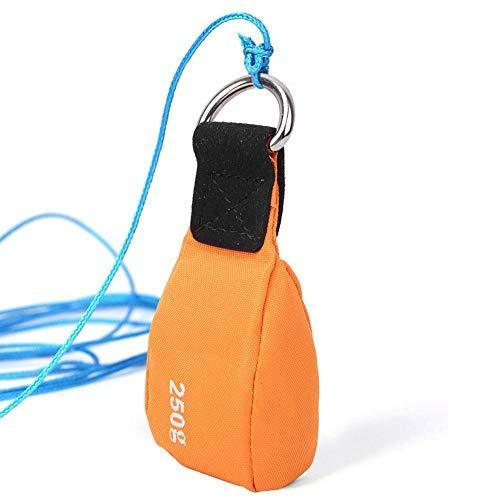 登山ツリースローバッグ 投げやすい 登山 クライミング用 金属リング付き 高強度 重量投げ 257g オレンジ クライミングロープ Www Mantraman Com Mx