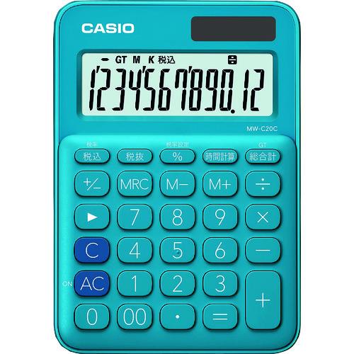 注目ブランドのギフト カシオ カラフル電卓 ミニジャストタイプ12桁 690円 激安大特価！ MW-C20C-BU-N1