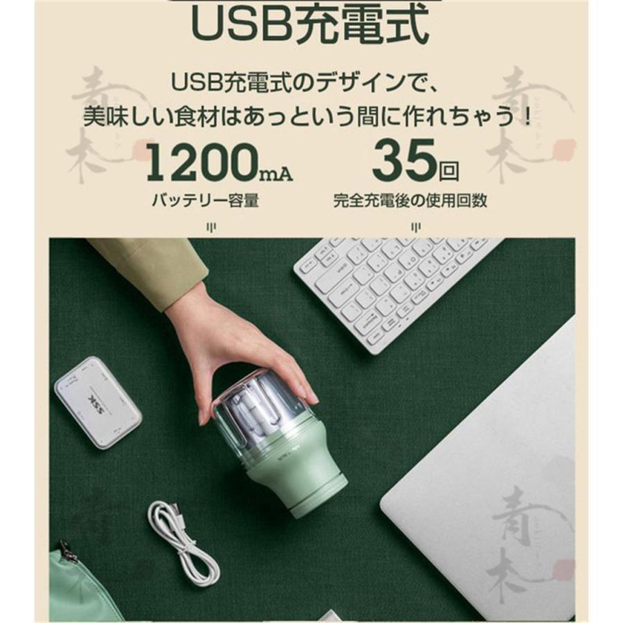 フードプロセッサー ミニ レみじん切り コンパクト ミキサー 離乳食 ブレンダー 小型 カプセルカッター 1台3役｜oreyaganastore｜05