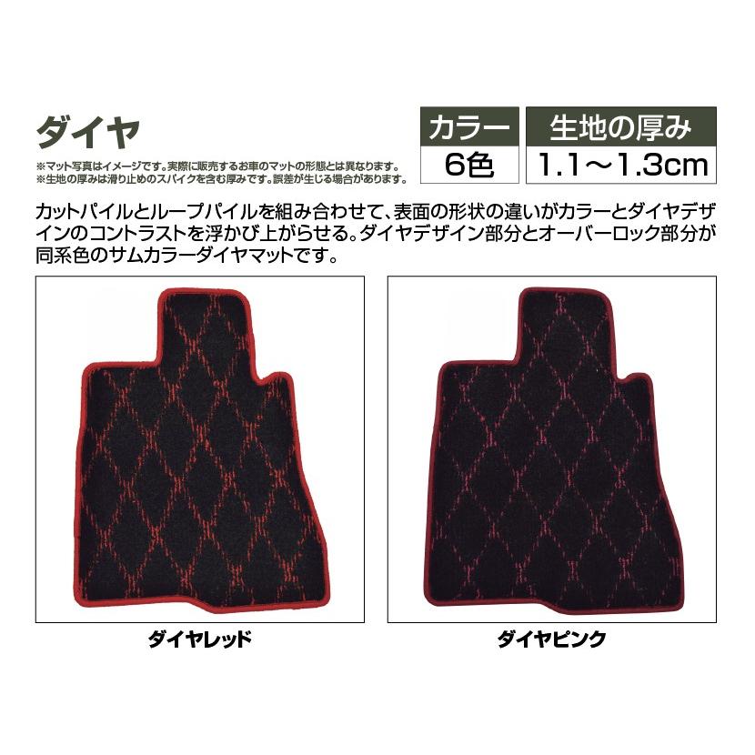 マークII クレスタ チェイサー 70系 90系 100系 110系マークII S59/8〜H16/11 フロアマット ダイヤタイプ１台分セット｜organic-forest｜04