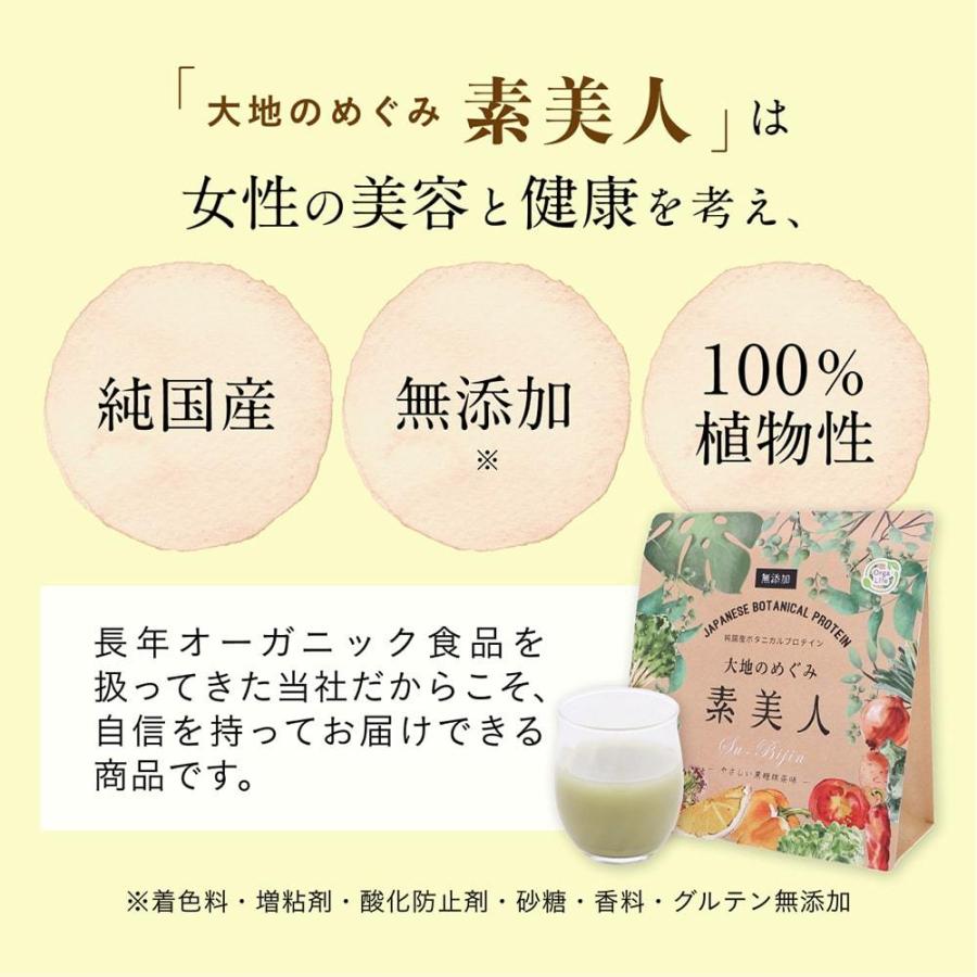 ソイプロテイン 黒糖抹茶味 250g 国産 無添加 プロテイン 完全食 タンパク質 スーパーフード 人工甘味料不使用 40代 50代 大地のめぐみ素美人 | Orga Life | 09
