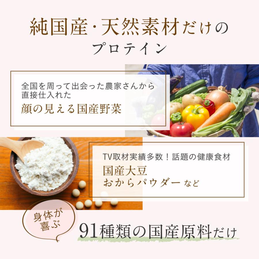 ソイプロテイン まるごといちご味 大地のめぐみ素美人 250g 国産 無添加 女性 の為の完全食 タンパク質 たんぱく質 スーパーフード 送料無料｜organickitchen｜11