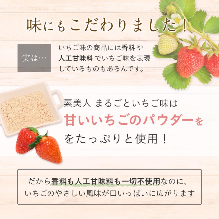 ソイプロテイン まるごといちご味 大地のめぐみ素美人 250g 国産 無添加 女性 の為の完全食 タンパク質 たんぱく質 スーパーフード 送料無料｜organickitchen｜17