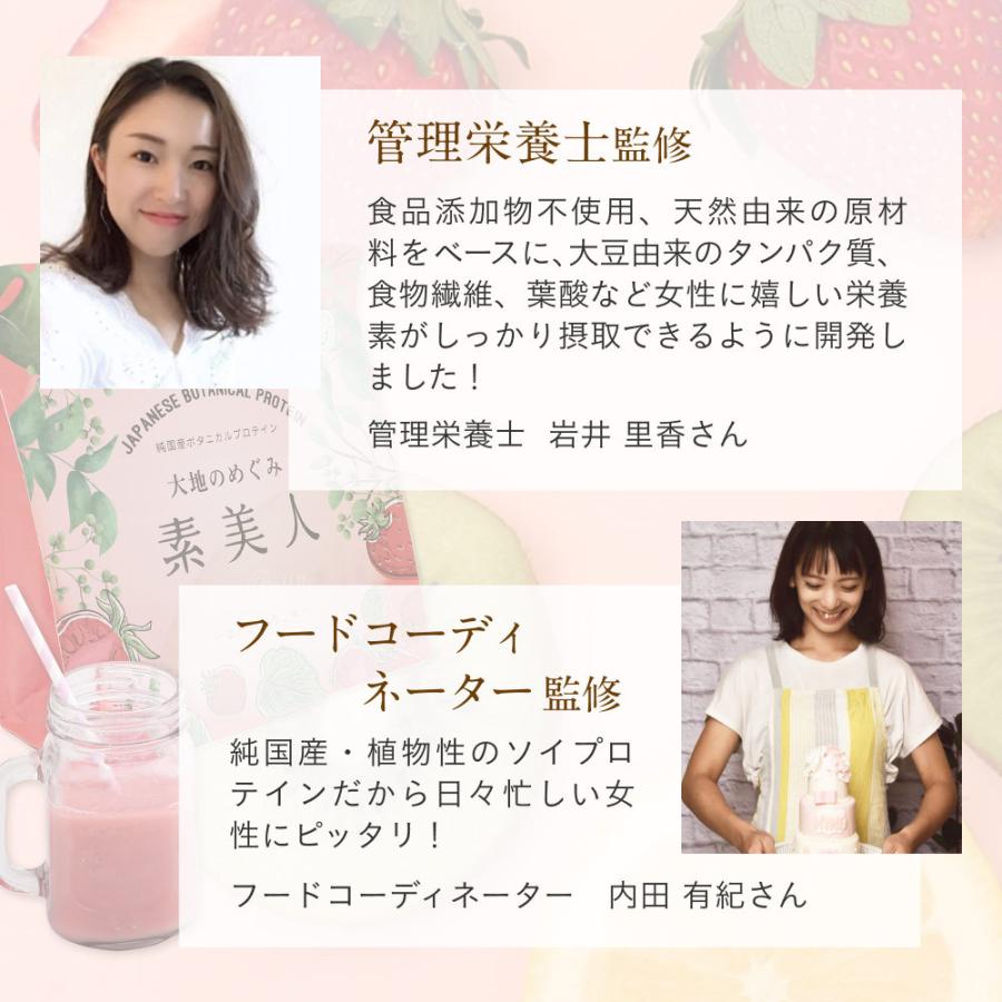 Orga Life ソイプロテイン まるごといちご味 大地のめぐみ素美人 750g