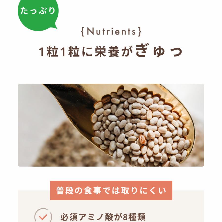 ホワイトチアシード 無農薬 無添加 200g オーガニック 有機 JAS認定 オメガ3 スーパーフード 健康食品 美容 サプリ 食べ物 簡単 栄養 レシピ 食品 サルバチア｜organickitchen｜05