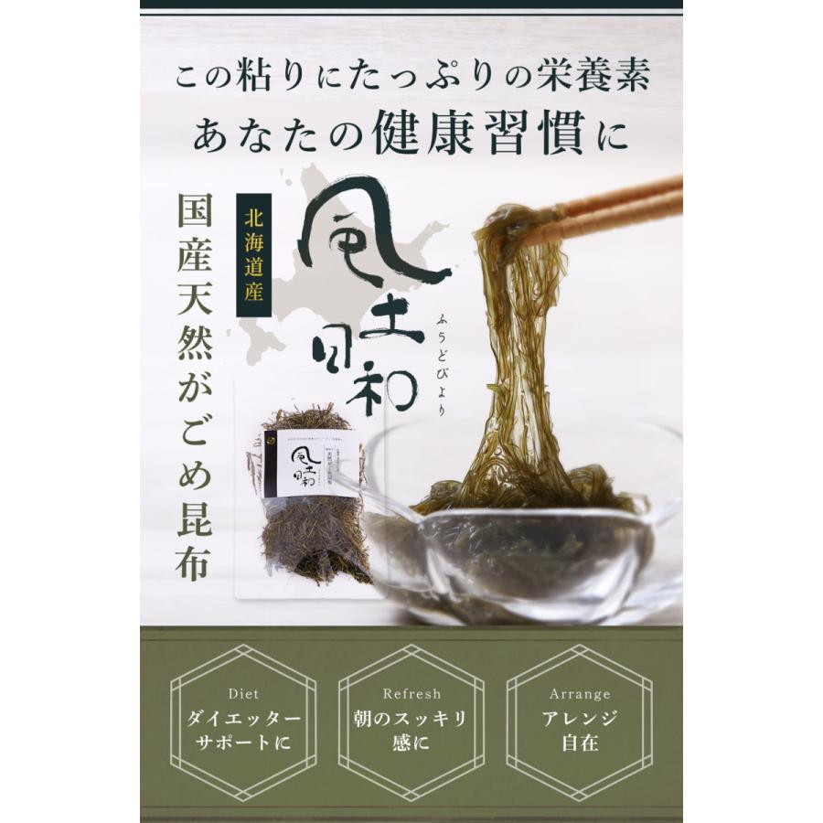 がごめ昆布 40g 天然 細切り 北海道道南黒口浜産 ガゴメ昆布 フコイダン 刻み 昆布 こんぶ コンブ きざみ 昆布 納豆 昆布 | 風土日和 | 01