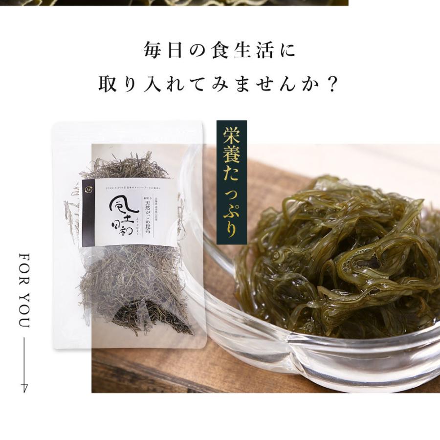 がごめ昆布 40g 天然 細切り 北海道道南黒口浜産 ガゴメ昆布 フコイダン 刻み 昆布 こんぶ コンブ きざみ 昆布 納豆 昆布 | 風土日和 | 03